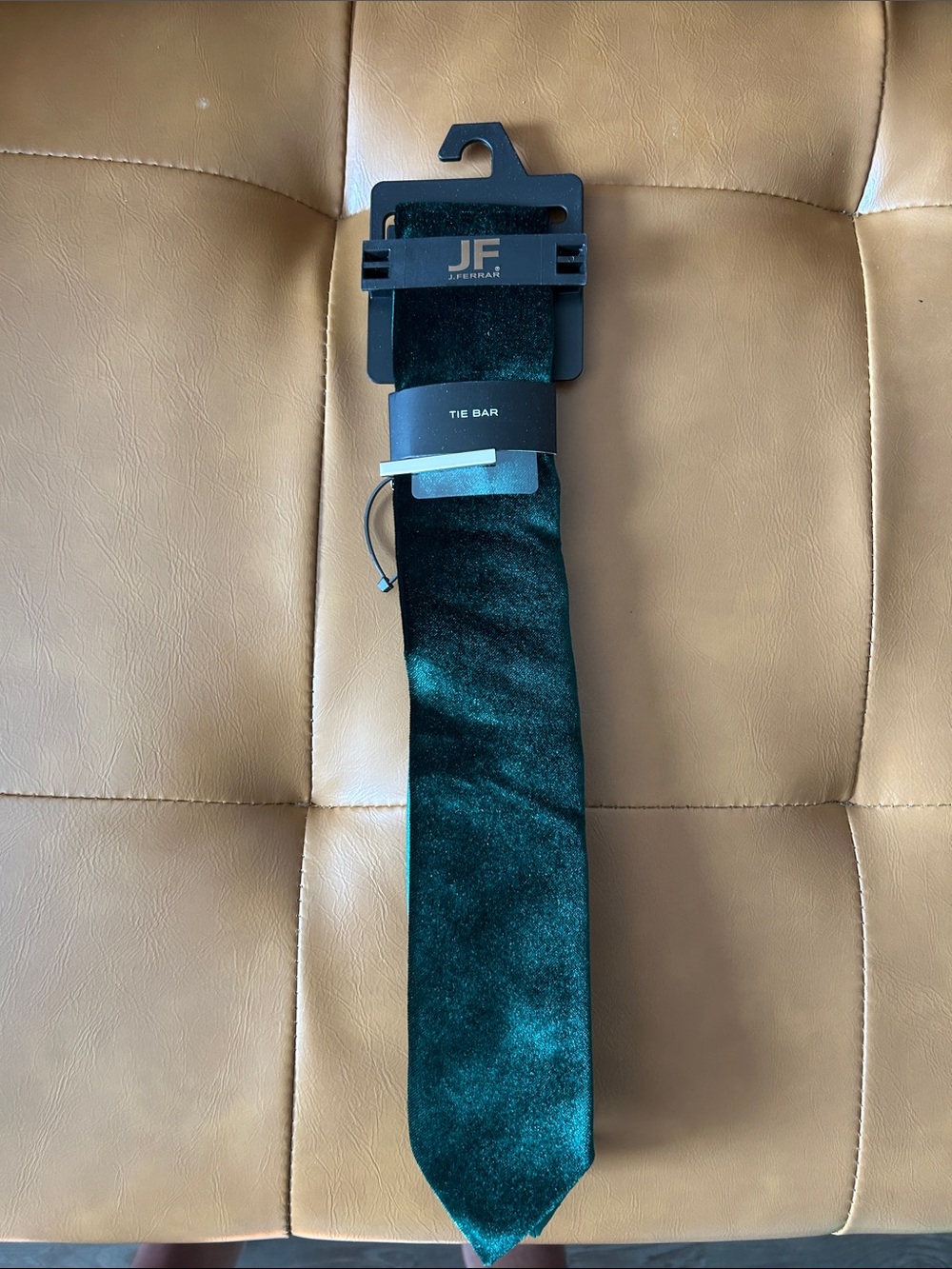jf j.ferrar Green Velvet Tie